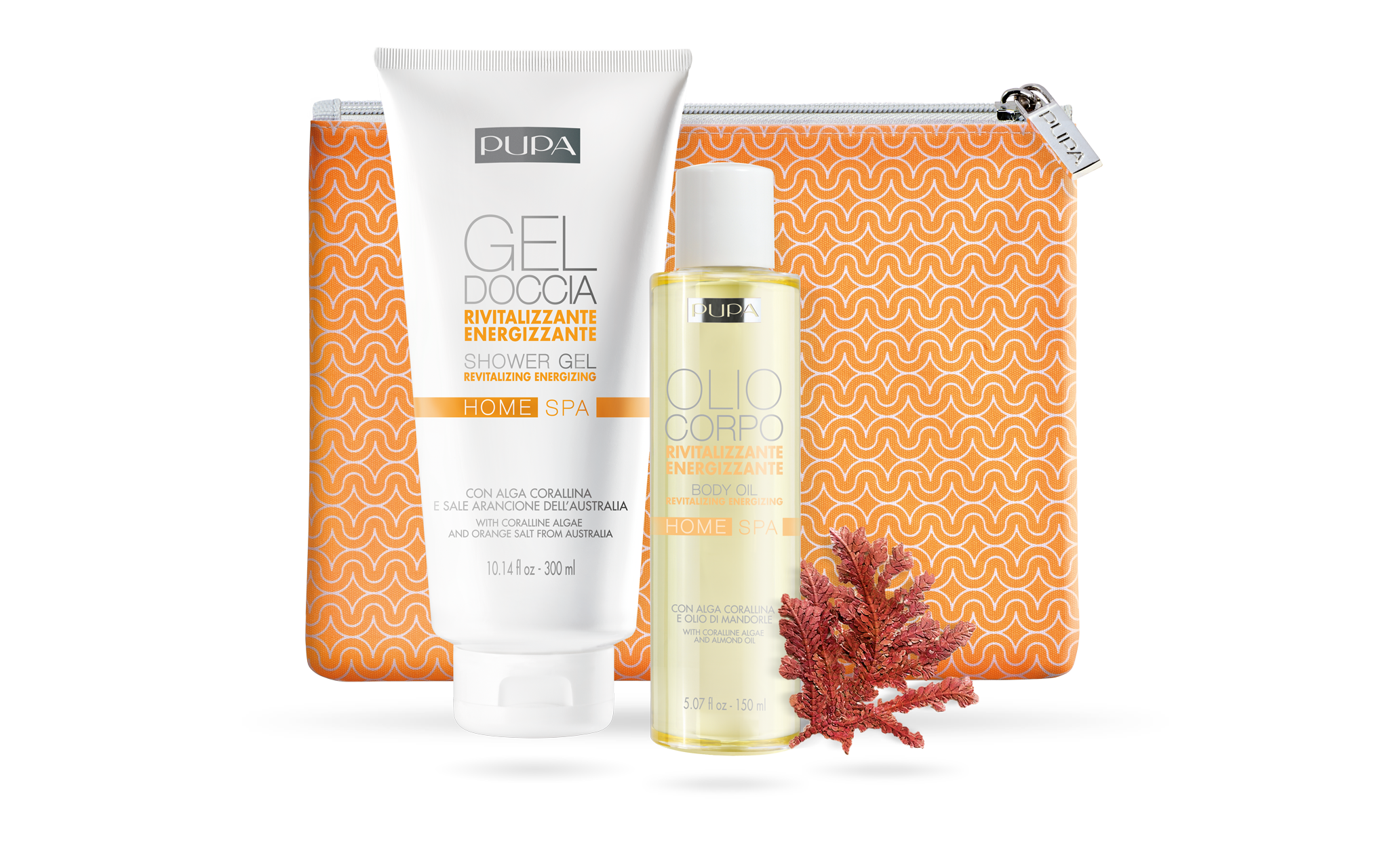 SHOWER GEL and BODY OIL REVITALIZING ENERGIZING - PUPA Milano